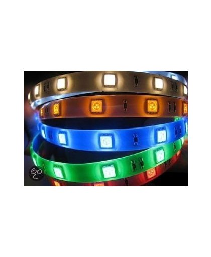 Fortuijn Gekleurde LED strip LED Strip - RGB (alle kleuren) - 5 meter -  Complete set - IP65 (voor binnen en buiten gebruik.)