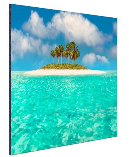 Caribisch eiland  Aluminium 120x80 cm - Foto print op Aluminium (metaal wanddecoratie)
