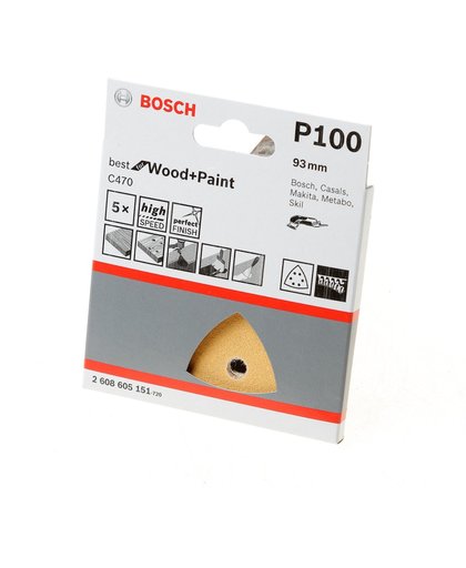 Bosch Schuurvel delta wood and paint K100 blister van 5 vellen