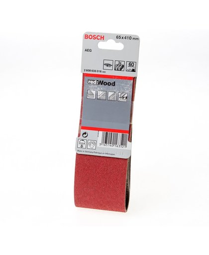 Bosch Schuurband 65 x 410mm K60 blister van 3 banden