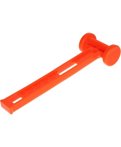 Fluorescerende Oranje Plastic Tenthamer voor Tent Haringen – 25  x 8 cm | Hamer Goed Zichtbaar in Donkere Nacht