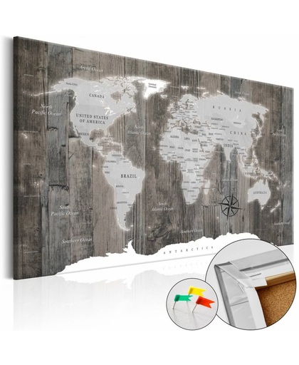 Afbeelding op kurk - World of Wood , wereldkaart