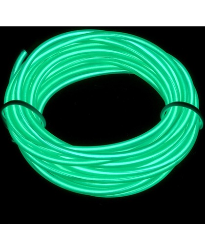 EL Wire / Draad - Limoen groen / Lime green 3 meter - met 3 volt omvormer