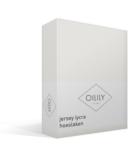 Oilily Jersey Lycra - Hoeslaken - Lits-jumeaux - 180/200x200/220 cm - Off white