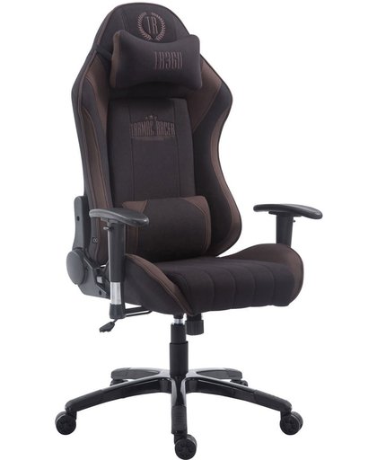 Clp XL Racing bureaustoel SHIFT - Gaming managerstoel Tarmac Racing met en zonder voetsteun, belastbaar tot 150 kg, stof - zwart/bruin zonder voetsteun
