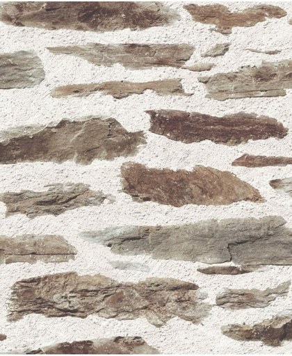 Dutch Wallcoverings vliesbehang steen/hout