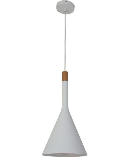 Scandinavische hanglamp Steinhauer Cornucopia wit Ø25 cm Hangl. 1-l. trechter