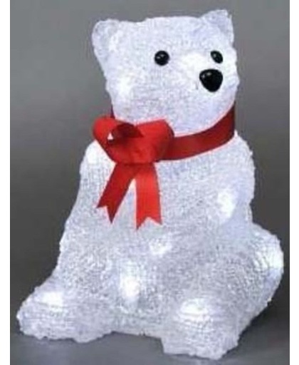 Konstsmide Acrylic sitting bear, LED Geschikt voor gebruik binnen 16lampen LED Wit