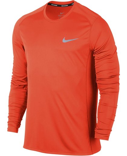 Nike Dry Miler Sportshirt performance - Maat XL  - Mannen - oranje
