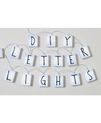 Partylamp - LED letterslinger - 20 lampen (4 meter lang) - inclusief 90 letters en symbolen