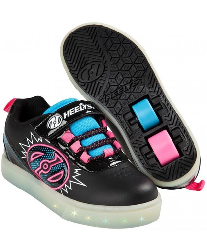 Heelys Rolschoenen POW Zwart Roze - Sneakers - Kinderen - Maat 31 - LED lichtjes
