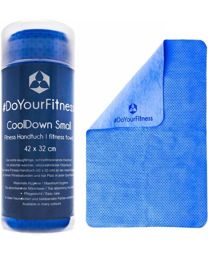 #DoYourFitness - Sporthanddoek - »CoolDown« - Ice Towel, absorberend, sneldrogend, zacht - SMALL 42x32cm - blauw