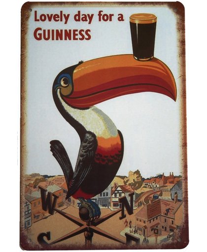 Guinness Vintage Metalen Wandplaat 20x30 cm