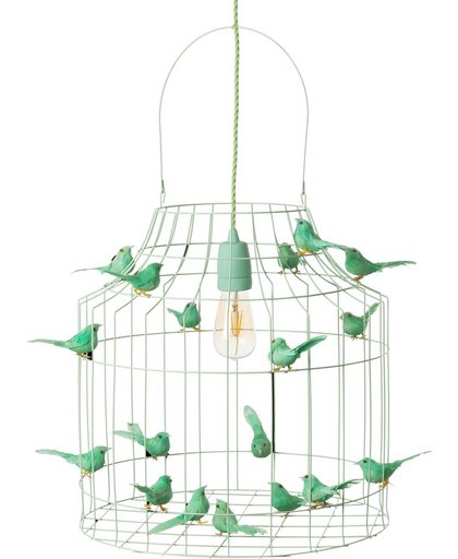 Mintgroene babykamer hanglamp | met vogeltjes nét echt