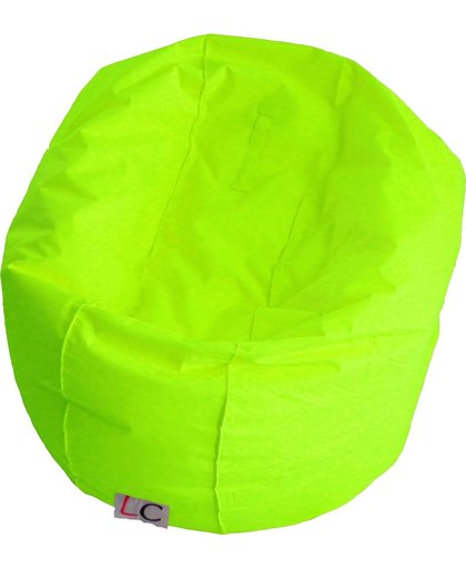 LC Zitzak, Model Ibiza Large - Onze meest royale stoel - Uniek - Wasbaar in wasmachine - Voor binnen en buiten - Polyester Zitzak - Eigen fabrikaat - Lemoen groen - Groen - Geleverd als Rond 138 x 30 cm