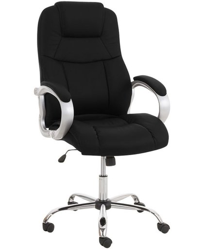 Clp XL comfortabele bureaustoel BIG APOLL directiestoel, managerstoel  - zware belasting (tot 150 kg), ergonomisch, kunstleren bekleding - zwart