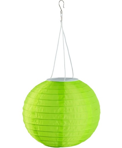 Premium Snoerloze Groene Grote LED Solar Lampion met Sensor - Ø28cm - Groen | Grote Tuin Lampion op Zonne-energie | Lampionnen Tuinverlichting | Feestverlichting