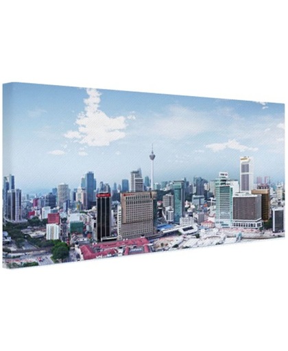 Luchtfoto over Kuala Lumpur Malesie Canvas 30x20 cm - Foto print op Canvas schilderij (Wanddecoratie)