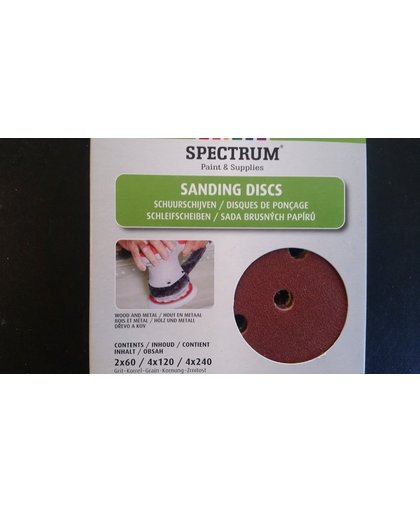 Schuurschijven / schuurpapier Rond - 125 mm diameter - 10 stuks