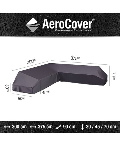 AeroCover platform loungesethoes 375x300x90xH30/45/70 cm L - antraciet