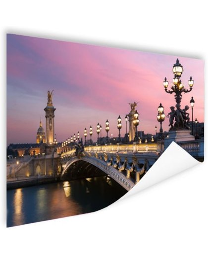 Pont Alexandre Parijs Poster 90x60 cm - Foto print op Poster (wanddecoratie)