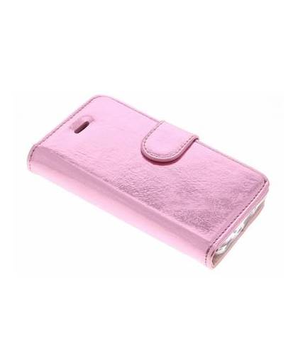 Roze glamour design tpu booktype hoes voor de iphone 5c