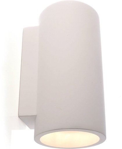 Zoomoi Essa III - Wandlamp binnen voor slaakamer of woonkamer - gips - wit - geschikt voor een led lamp - GU10 fitting - rond