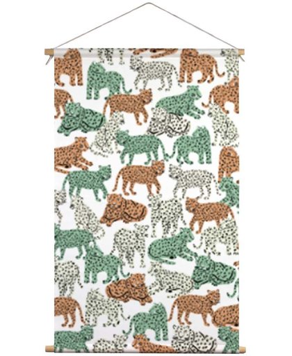 We Maqe textielposter luipaard Veronique 45x70 cm