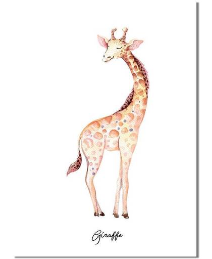 Kinderkamer poster Giraffe DesignClaud - Wanddecoratie - A4 poster