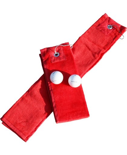 A&R Golf Handdoekje DeLuxe Velours Fire Red 400 gram - set 5 stuks