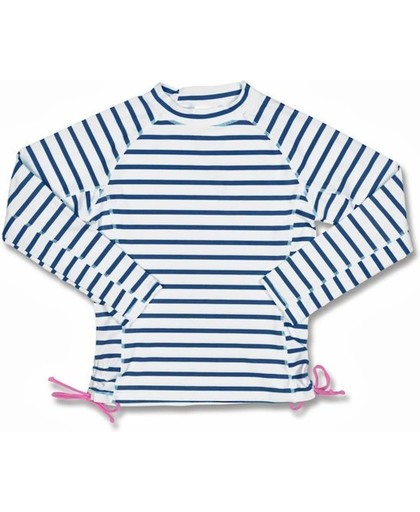 Snapper Rock - UV werend zwemshirt met lange mouwen voor kinderen - donkerblauw wit