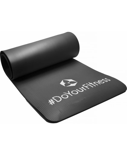 #DoYourFitness - fitness mat perfect voor pilates, aerobics, yoga - »Amisha« - duurzaam, non-slip, huidvriendelijk, slijtvast - 183 x 61 x 1,2cm - zwart