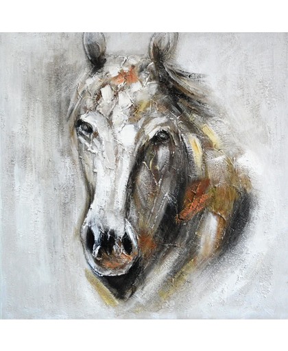 Schilderij paard portret 80x80 Artello - Handgeschilderd