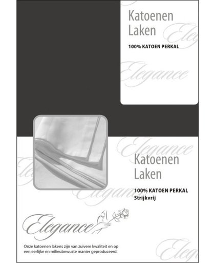Laken Katoen Perkal - antraciet 150x250
