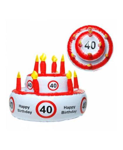 Opblaasbare verjaardagstaart 40 jaar