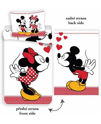 Disney Minnie Mouse Kissing - Dekbedovertrek - Eenpersoons - 140 x 200 cm - Multi