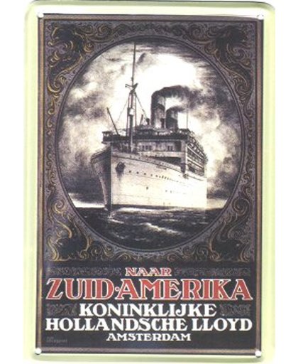 Rotterdamsche Lloyd Gelria reclame schip Gelria reclamebord 20x30 cm