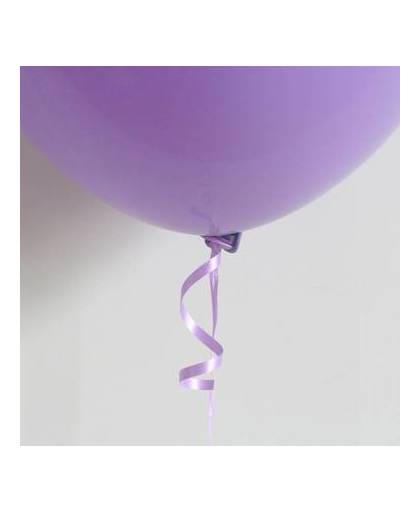 Ballon snelsluiters paars met lint 100 stuks