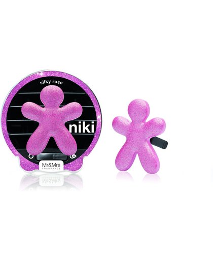 Mr&Mrs Fragrance Niki Luchtverfrisser - Voor Auto - Incl. Refill Silky Rose