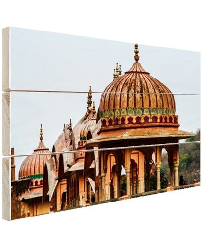 Galtaji Tempel India Hout 30x20 cm - Foto print op Hout (Wanddecoratie)