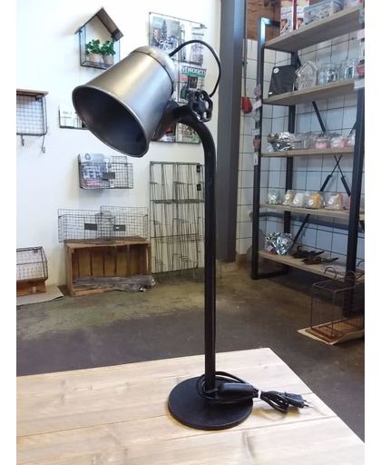 Tafellamp - Industrieel - Metaal - Grijs/Zwart - Ø 11 cm - Hoogte 50 cm