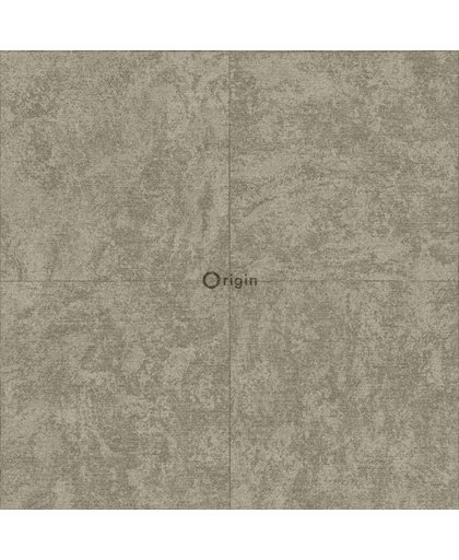 zijdedruk eco texture vlies behang steen licht bruin - 347410 van Origin - luxury wallcoverings uit Identity