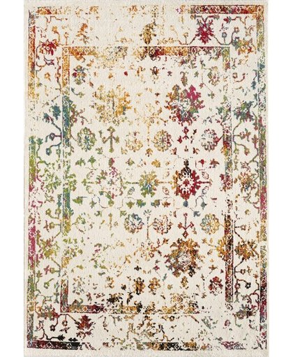 Laagpolig Vintage vloerkleed tapijt Leonardo - 120x170 cm