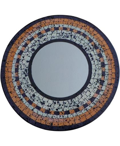 Spiegel met mozaiek aardetinten 50cm