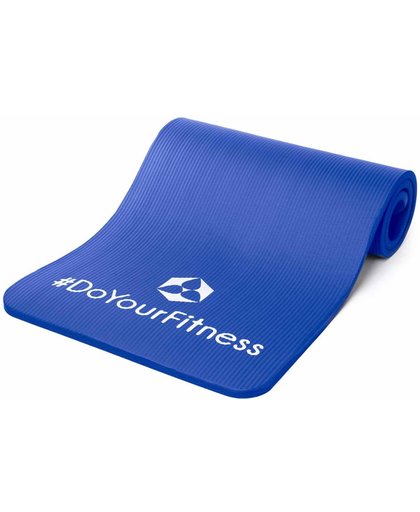 #DoYourFitness - Fitness mat - meerdere varianten en dikten verkrijgbaar - non-slip, duurzaam, huidvriendelijk, slijtvast - 181 x 61x 2cm - blauw