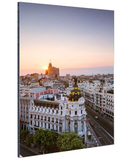 Luchtfoto Madrid Aluminium 60x90 cm - Foto print op Aluminium (metaal wanddecoratie)