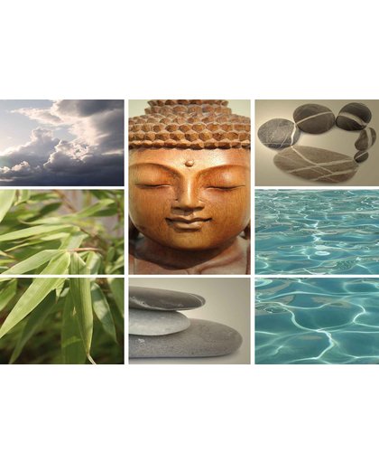 Fotobehang Zen Calming Scene | PANORAMIC - 250cm x 104cm | 130g/m2 Vlies
