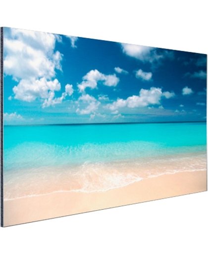 Knip Strand op Curacao Aluminium 120x80 cm - Foto print op Aluminium (metaal wanddecoratie)