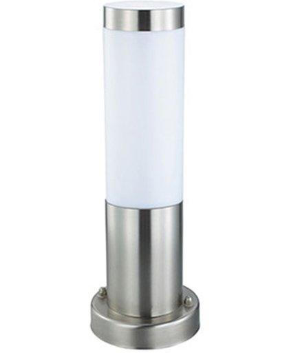 Tuinverlichting / Buitenverlichting / Buitenlamp / Vloerlamp / Staande Lamp Rond Mat Chroom 32.5x7.6cm Modern RVS/PC E27 IP44
