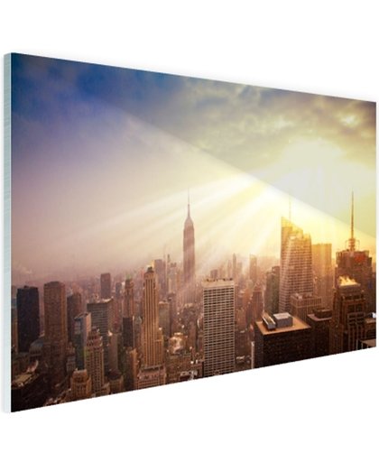 New York in december Glas 30x20 cm - Foto print op Glas (Plexiglas wanddecoratie)